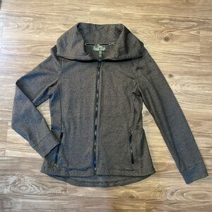 Lauren Ralph Lauren Active Gray Utility Jacket with Standing Collar